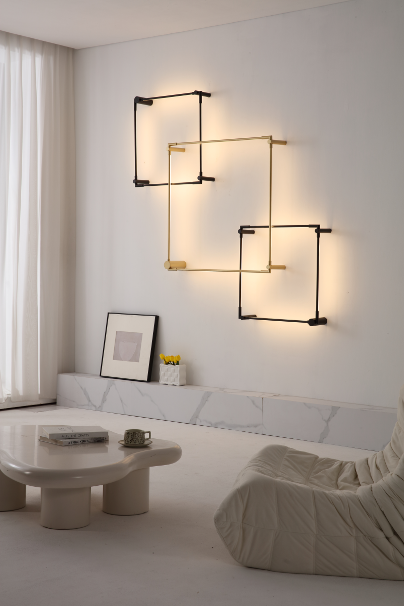 Aon Pendant Tube Square LED 30W Gold