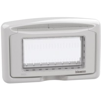 27604 - IP55 waterproof covers - grey color - 4 modules