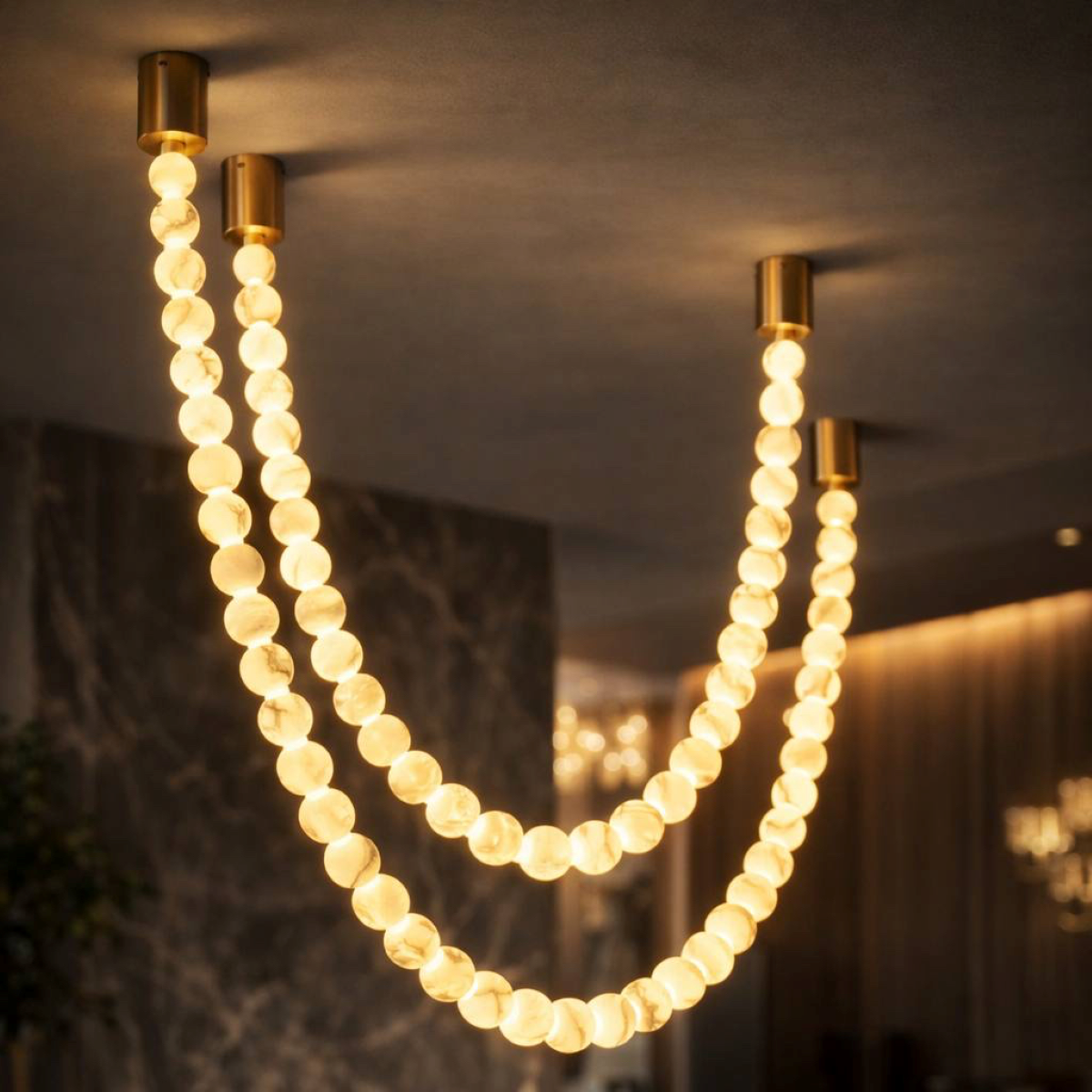 Lamp Pendant Basket 2 M Marble MARBELL BALLS