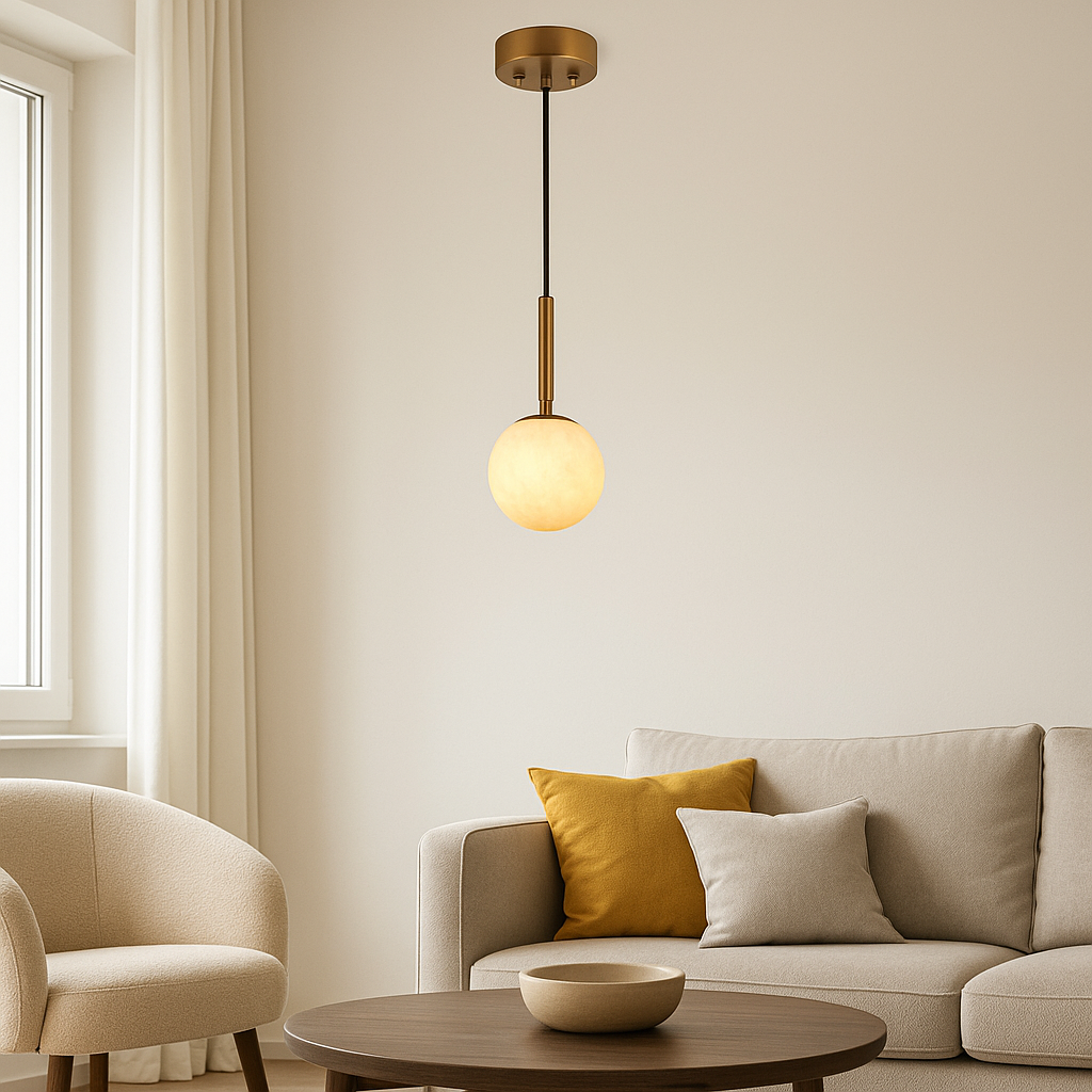Pendant Marble Spanish Globe With Tube BR 120 G9
