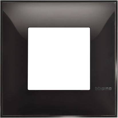 R4802BC - Cover plate - 2 modules - Black