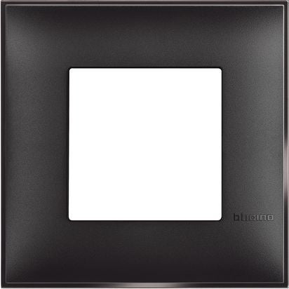 R4802BG - Cover plate - 2 modules - Black satin