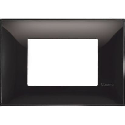 R4803BC - Cover plate - 3 modules - Black