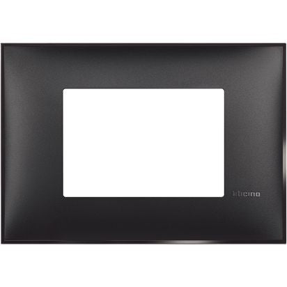 R4803BG - Cover plate - 3 modules - Black satin