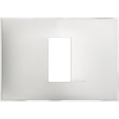 R4803M1ES - Cover plate - 1 centered module - Ice satin