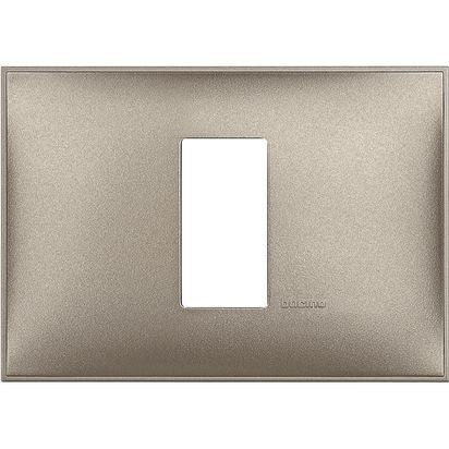 R4803M1TM - Cover plate - 1 centered module - Titanium metal