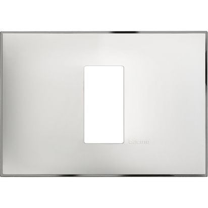 R4803M1WR - Cover plate - 1 centered module - White chrome