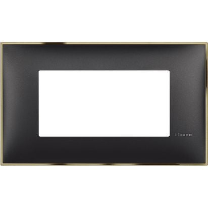 R4804BD - Cover plate - 4 modules - Black gold