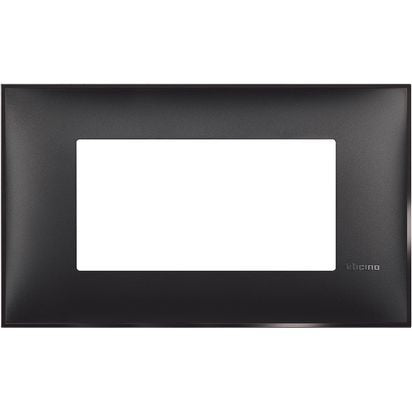 R4804BG - Cover plate - 4 modules - Black satin