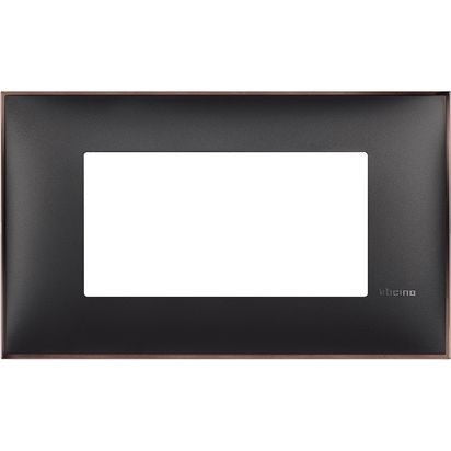 R4804BH - Cover plate - 4 modules - Black nickel
