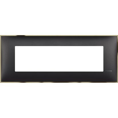 R4807BD - Cover plate - 7 modules - Black gold