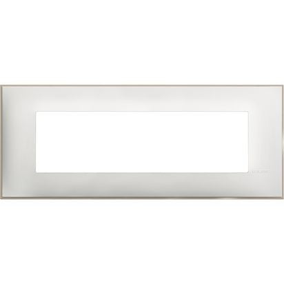 R4807WS - Cover plate - 7 modules - White satin