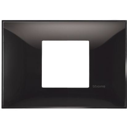 R4819BC - Cover plate - 2 centered modules - Black