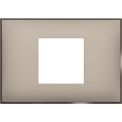 R4819CS - Cover plate - 2 centered modules - Cream satin