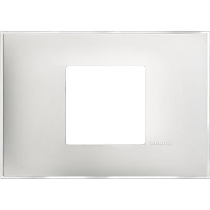 R4819ES - Cover plate - 2 centered modules - Ice satin
