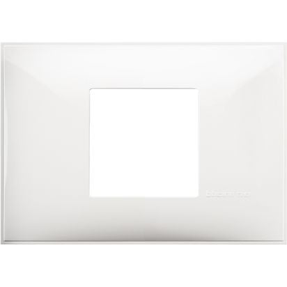 R4819RW - Cover plate - 2 centered modules - White