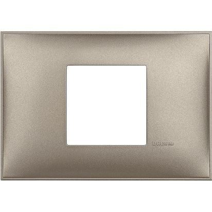 R4819TM - Cover plate - 2 centered modules - Titanium metal