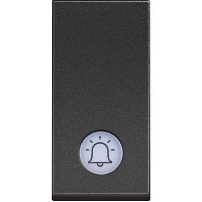 RG4042V12 - Push buttons 1P (NO) 10 A - 250 Vac - bell symbol - lightable - Black
