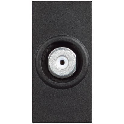 RG4202F - TV socket type-F coaxial socket - impedance 75 ohm - Black