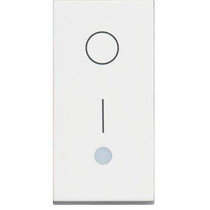 RW4002L - One-way switch 2P 16 AX - 250 Vac - lightable - White