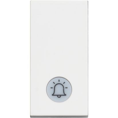RW4042V12 - مفاتيح ضغط 1P (لا) 10 أمبير - 250 فولت تيار متردد - رمز جرس - قابل للإضاءة - أبيض