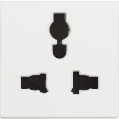 RW4139 - Multistandard socket 2P+E 5/6/10/13 A 250 Vac and 127 Vac - White