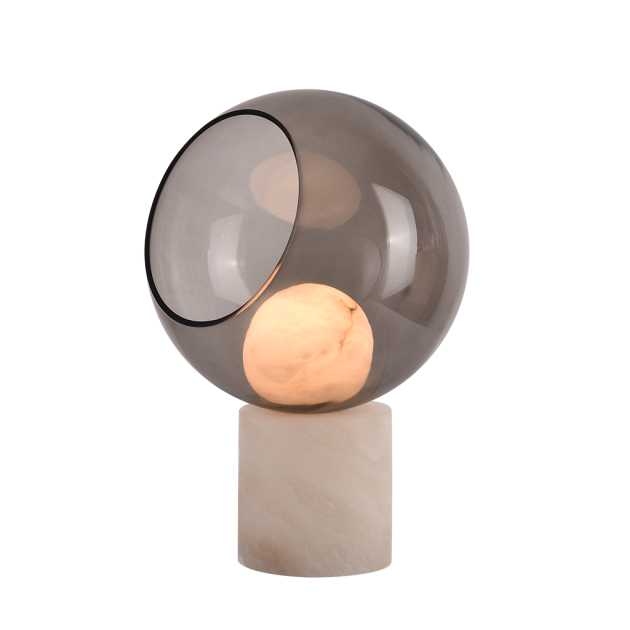 Lamp Table Marble Spanish Smoked